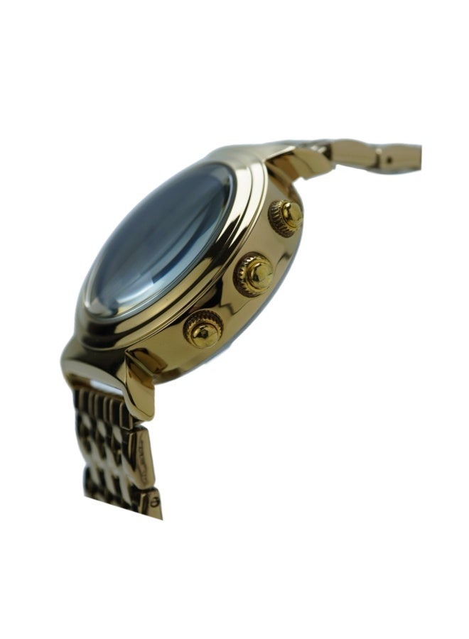 Ladies' Stainless Steel Strap Digital Watch Water-Resistant Round Dial Gold-Tone Bracelet Stylish Minimalist WF-14GW - Image 4